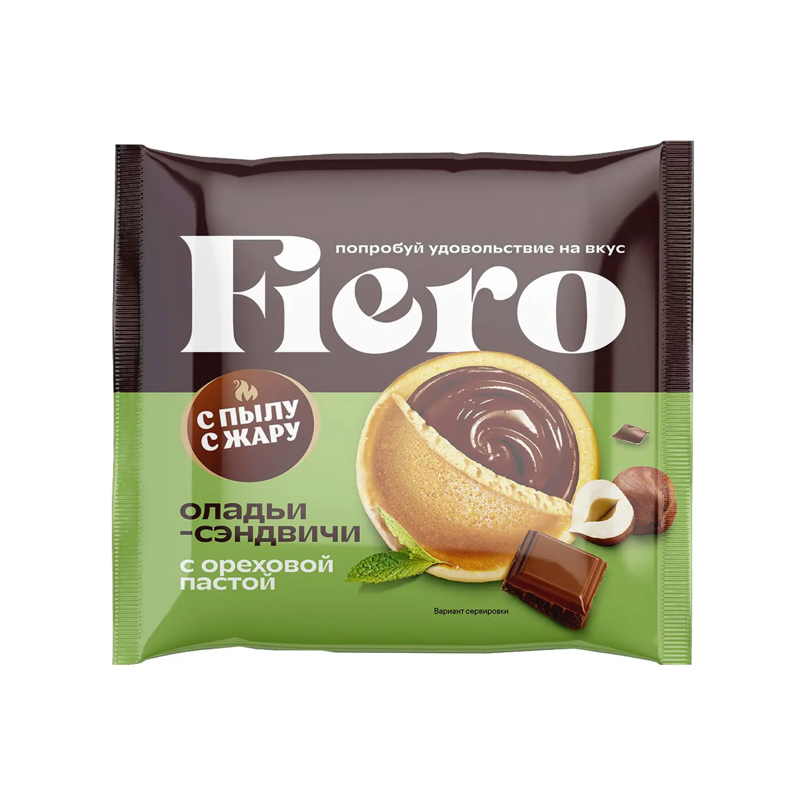 Изображение товара Оладьи С пылу с жару Fiero с ореховой пастой 60г